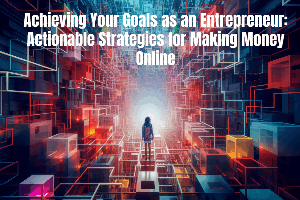 Entrepreneur entering a vibrant digital matrix, representing the pursuit of business growth, innovation, and online opportunities in 2026